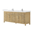 Custom image for Whitewashed Oak with Brushed Nickel Trim / Carrara Cultured Marble / No Mirror