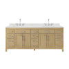 Custom image for Whitewashed Oak with Brushed Nickel Trim / Carrara Cultured Marble / No Mirror