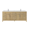 Custom image for Whitewashed Oak with Brushed Nickel Trim / Giotto Quartz / No Mirror