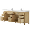 Custom image for Whitewashed Oak with Brushed Nickel Trim / Giotto Quartz / No Mirror