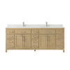 Custom image for Whitewashed Oak with Brushed Nickel Trim / White Cultured Marble / No Mirror