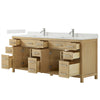 Custom image for Whitewashed Oak with Brushed Nickel Trim / White Cultured Marble / No Mirror