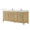 Custom image for Whitewashed Oak with Brushed Nickel Trim / White Cultured Marble / No Mirror