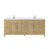 Custom image for Whitewashed Oak with Brushed Nickel Trim / White Quartz / No Mirror