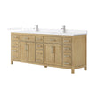 Custom image for Whitewashed Oak with Brushed Nickel Trim / White Quartz / No Mirror