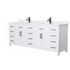 Custom image for White with Matte Black Trim / Carrara Cultured Marble / No Mirror