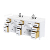Custom image for White with Matte Black Trim / White Cultured Marble / No Mirror