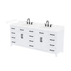 Custom image for White with Matte Black Trim / White Cultured Marble / No Mirror