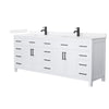Custom image for White with Matte Black Trim / White Quartz / No Mirror