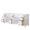 Custom image for White with Brushed Gold Trim / No Mirror