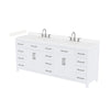 Custom image for White with Brushed Nickel Trim / Carrara Cultured Marble / No Mirror