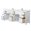 Custom image for White with Brushed Nickel Trim / Giotto Quartz / No Mirror