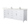 Custom image for White with Brushed Nickel Trim / Giotto Quartz / No Mirror
