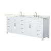 Custom image for White with Brushed Nickel Trim / Giotto Quartz / No Mirror