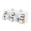 Custom image for White with Brushed Nickel Trim / White Cultured Marble / No Mirror
