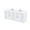Custom image for White with Brushed Nickel Trim / White Cultured Marble / No Mirror