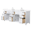 Custom image for White with Brushed Nickel Trim / White Quartz / No Mirror