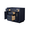 Custom image for Dark Blue with Brushed Gold Trim / No Mirror