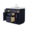 Custom image for Dark Blue with Brushed Nickel Trim / Giotto Quartz / No Mirror