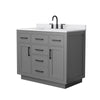 Custom image for Dark Gray with Matte Black Trim / White Cultured Marble / No Mirror