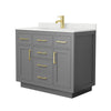 Custom image for Dark Gray with Brushed Gold Trim / Giotto Quartz / No Mirror