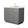 Custom image for Dark Gray with Brushed Gold Trim / Giotto Quartz / No Mirror