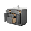 Custom image for Dark Gray with Brushed Nickel Trim / Carrara Cultured Marble / No Mirror