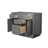 Custom image for Dark Gray with Brushed Nickel Trim / No Mirror