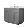 Custom image for Dark Gray with Brushed Nickel Trim / Giotto Quartz / No Mirror