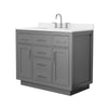 Custom image for Dark Gray with Brushed Nickel Trim / White Quartz / No Mirror