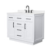 Custom image for White with Matte Black Trim / White Quartz / No Mirror