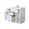 Custom image for White with Brushed Nickel Trim / White Cultured Marble / No Mirror