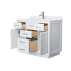 Custom image for White with Brushed Nickel Trim / White Quartz / No Mirror