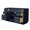Custom image for Dark Blue with Brushed Gold Trim / No Mirror