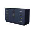 Custom image for Dark Blue with Brushed Gold Trim / No Mirror