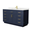 Custom image for Dark Blue with Brushed Gold Trim / Giotto Quartz / No Mirror