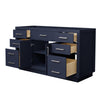 Custom image for Dark Blue with Brushed Nickel Trim / No Mirror