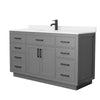 Custom image for Dark Gray with Matte Black Trim / White Quartz / No Mirror