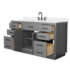 Custom image for Dark Gray with Matte Black Trim / White Quartz / No Mirror