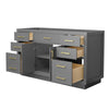 Custom image for Dark Gray with Brushed Gold Trim / No Mirror