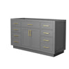 Custom image for Dark Gray with Brushed Gold Trim / No Mirror