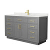 Custom image for Dark Gray with Brushed Gold Trim / Giotto Quartz / No Mirror