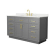 Custom image for Dark Gray with Brushed Gold Trim / Giotto Quartz / No Mirror