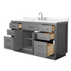 Custom image for Dark Gray with Brushed Nickel Trim / Carrara Cultured Marble / No Mirror