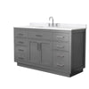 Custom image for Dark Gray with Brushed Nickel Trim / Carrara Cultured Marble / No Mirror