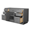 Custom image for Dark Gray with Brushed Nickel Trim / No Mirror