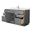 Custom image for Dark Gray with Brushed Nickel Trim / Giotto Quartz / No Mirror