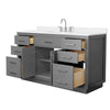 Custom image for Dark Gray with Brushed Nickel Trim / White Quartz / No Mirror