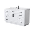 Custom image for White with Matte Black Trim / White Cultured Marble / No Mirror