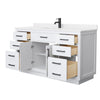 Custom image for White with Matte Black Trim / White Quartz / No Mirror